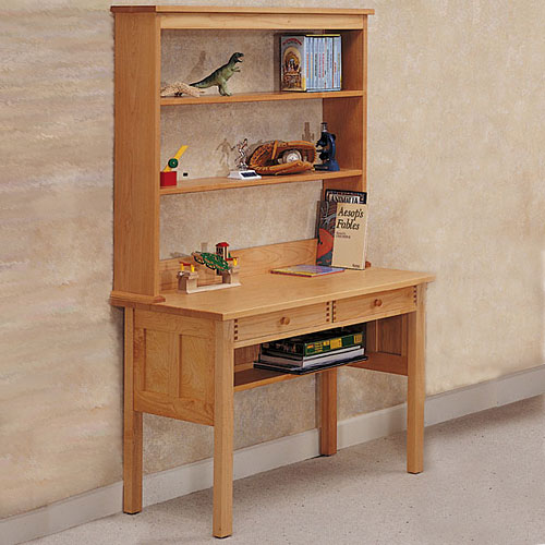 Desk and Optional Hutch in Solid Maple Wood
