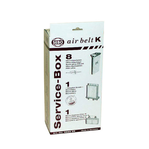 Sebo Vacuum Cleaner K Series Service Box (8 bags, 2 filters)
